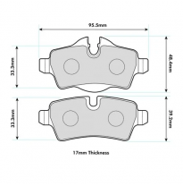 Pastillas de freno PBS PROTRACK TRASERAS MINI MINI (R55) Clubman 1.6 Cooper S KW:152 Año: 2007 &gt;