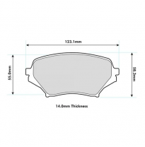 Pastillas de freno PBS PROTRACK DELANTERAS MAZDA MX5 III (NC) 1.8 KW:93 Año: 2005 >