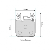 Pastillas de freno PBS PRORACE TRASERAS BMW 1 (F21) M 135 i KW:235 Año: 2011 &gt;