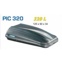 COFRE DE TECHO PICOYA 320 LITROS COLOR GRIS 125X90X34