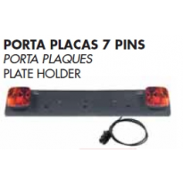 PORTA MATRÍCULAS + LUCES