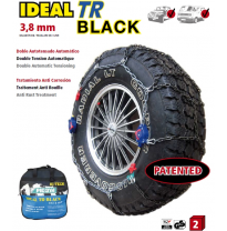 JUEGO CADENAS NIEVE IDEAL TR BLACK  3,8MM DOBLE AUTOTENSADO AUTOMATICO, TRATAMIENTO ANTICORROSION