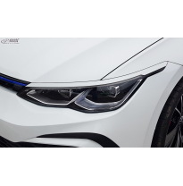 RDX Pestañas de faros para VW Golf 8 CD/CDV Light Brows Conjunto para ambos lados. Fabricado en plástico PUR/ABS. Incluye homolo