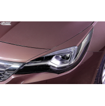 RDX Pestañas de faros para OPEL Astra K (2015-2021) Cejas Claras Conjunto para ambos lados. Fabricado en plástico PUR/ABS. Inclu