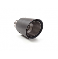 Cola Redonda 100 Mm Carbon Shot Acero Inox 
 Con Tubo De Entrada 50 Mm
 Largura 190 Mm
 Universal Colas De Escape Ro.100 Carbon