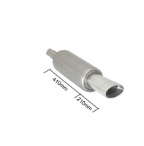 Escape Universal Acero Inox Con Salida Ovalada 110x65 Mm Sport Line - Tubo De Entrada 56/61 Mm Para Soldar
  Universal Escap