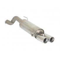 Silencioso trasero en acero inox con salidas redondas 2x80 mm asimetricas
 Línea con diámetro mejorado 70 mm
 
 CON HOMOLOGACION