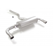 Silencioso trasero doble en acero inox con salidas redondas 90 mm Sport Line
 con valvula integradas.Las válvula es accionada me
