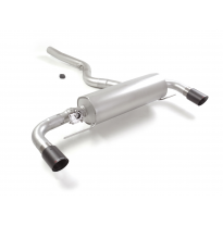 Silencioso trasero doble en acero inox con salidas redondas 90 mm Carbon Shot
 con valvula integradas.Las válvula es accionada m