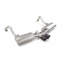 Silencioso trasero doble en acero inox con salidas redondas 100 mm Carbon Shot 
 Con valvulas de depresión.</p>
 
 Grupo N - SIN