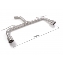 Tramo trasero grupo N doble en acero inox con salidas redondas 102 mm Sport Line</p>
 Línea con diámetro mejorado 60 mm </p>