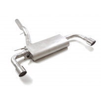 Silencioso trasero doble en acero inox con salidas redondas 102 mm Sport Line  </p>
 con valvula integradas.Las válvula es accio