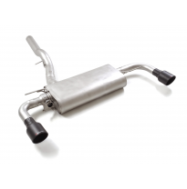 Silencioso trasero doble en acero inox con salidas redondas 102 mm Sport Line Black  
 con valvula integradas.Las válvula es acc