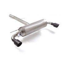 Silencioso trasero doble en acero inox con salidas redondas 102 mm Sport Line Black  
 con valvula integradas.Las válvula es acc