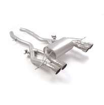 Silencioso trasero doble en acero inox con salidas redondas 2 / 102 mm Sport Line
 con valvulas integradas.Las válvulas son acci