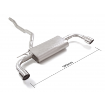 Silencioso trasero doble en acero inox con salidas redondas 102 mm Sport Line  </p>
 
 
 CON HOMOLOGACION BMW Serie1 F40 2019>>2