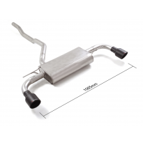 Silencioso trasero doble en acero inox con salidas redondas 102 mm Sport Line Black  
 
 
 CON HOMOLOGACION BMW Serie1 F40 2019>