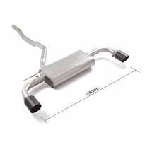 Silencioso trasero doble en acero inox con salidas redondas 100 mm Carbon Shot 
 
 
 CON HOMOLOGACION BMW Serie1 F40 2019>>2024