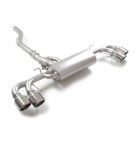 Silencioso trasero doble en acero inox con salidas redondas 2 / 114 mm Sport Line</p>
 con valvula integradas.Las válvula es acc