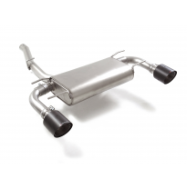 Silencioso trasero doble en acero inox con salidas redondas 118 mm Carbon Shot
 Línea con diámetro mejorado 63,5 mm 
 
 CON HOMO