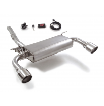 Silencioso trasero doble en acero inox con salidas redondas 114 mm Sport Line</p>
 con válvula eléctrica integrada. El control d