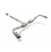 Silencioso trasero doble en acero inox con salidas redondas 95 mm Sport Line</p>
 Línea con diámetro mejorado 60 mm </p>
 
 CON