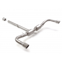 Silencioso trasero doble en acero inox con salidas redondas 90 mm Sport Line
 Línea con diámetro mejorado 60 mm </p>
 
 CON HOMO