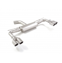 Silencioso trasero doble en acero inox con salidas redondas 2x80 mm Sport Line  </p>
 Línea con diámetro mejorado 70 mm
 
 CON H