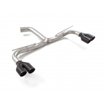 Tramo trasero grupo N doble en acero inox con salidas redondas 2x80 mm Sportline Black asimetricas</p>
 Línea con diámetro mejor