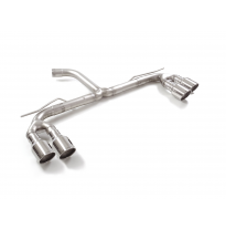 Silencioso trasero doble en acero inox grupo N con salidas redondas 2 / 102 mm Sport Line
 Línea con diámetro mejorado 60 mm </p