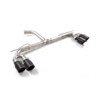 Tramo trasero grupo N dobles en acero inox con salidas redonda 2x102 mm Sport Line Black asimetricas</p>
 Línea con diámetro mej