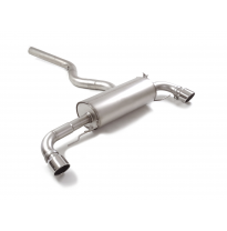 Silencioso trasero doble en acero inox con salidas redondas 102 mm Sport Line  </p>
 con valvula integradas.Las válvula es accio