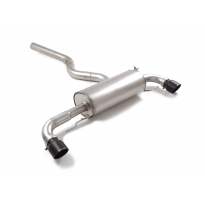 Silencioso trasero doble en acero inox con salidas redondas 102 mm Sport Line Black  
 con valvula integradas.Las válvula es acc