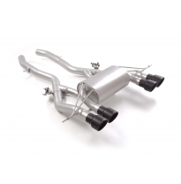 Silencioso trasero doble en acero inox con salidas redondas 2 / 102 mm Sport Line Black</p>
 con valvulas integradas.Las válvula
