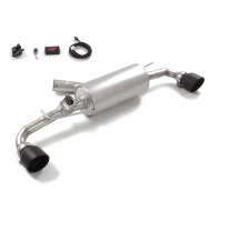 Silencioso trasero doble en acero inox con salidas redondas 114 mm Sport Line Black</p>
 con válvula eléctrica integrada. El con