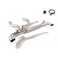 Silencioso trasero dobles en acero inox para codas estéticas originales
 con valvulas integradas.Las válvulas son accionadas med