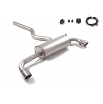 Silencioso trasero doble en acero inox con salidas redondas 102 mm Sport Line  </p>
 con válvula eléctrica integrada. El control