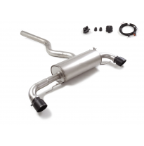 Silencioso trasero doble en acero inox con salidas redondas 102 mm Sport Line Black  
 con válvula eléctrica integrada. El contr