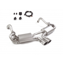 Silencioso trasero doble en acero inox con salidas redondas 102 mm Sport Line  </p>
 con válvulas eléctricas integradas. El cont