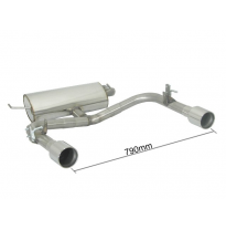 Escape Trasero Doble Acero Inox Salidas Redondas 102 Mm - Modificación Del Parachoques Original
  Toyota Celica (T23) 1.8 I