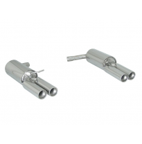 Escape Trasero Doble Acero Inox Salidas Redondas 2x80 Mm Asimetricas - Modificación Del Parachoques Original - Añadido Trase