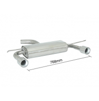 Escape Trasero Doble Acero Inox Salidas Redondas 90 Mm - Modificación Del Parachoques Original
  Audi A3 (Typ 8p) 2003&gt;&gt;2013