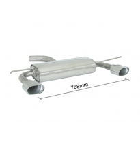 Escape Trasero Doble Acero Inox Salidas Ovaladas 128x80 Mm - Modificación Del Parachoques Original
  Seat Leon Mk2 (1p) 1.9t