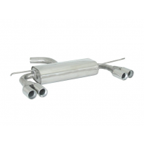 Escape Trasero Doble Acero Inox Salidas Redondas 2x70 Mm Asimetricas - Modificación Del Parachoques Original
  Seat Leon Mk2