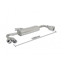 Escape Trasero Doble Acero Inox Salidas Redondas 2x80 Mm Sport Line Asimetricas - Modificación Del Parachoques Original
  Au