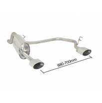 Escape Trasero Doble Acero Inox Salidas Ovaladas 135x90 Mm - Modificación Del Parachoques Original - Añadido Trasero Cadamur