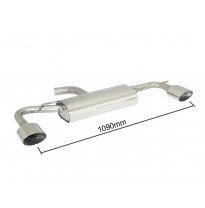 Escape Trasero Doble Acero Inox Salidas Ovaladas 135x90 Mm - Añadido Trasero Modelo R
  Volkswagen Scirocco(13) 1.4tsi (90kw