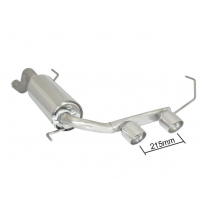 Escape Trasero Acero Inox Salidas Centrales Redondas 2x90 Mm - Modificación Del Parachoques Original - Añadido Trasero Cadam