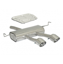 Escape Trasero Acero Inox Salidas Redondas Centrales 2x102 Mm Sport Line - Modificación Del Parachoques Original - Añadido T