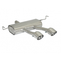 Escape Trasero Acero Inox Salidas Redondas Centrales 2x102 Mm Sport Line - Modificación Del Parachoques Original - Añadido T